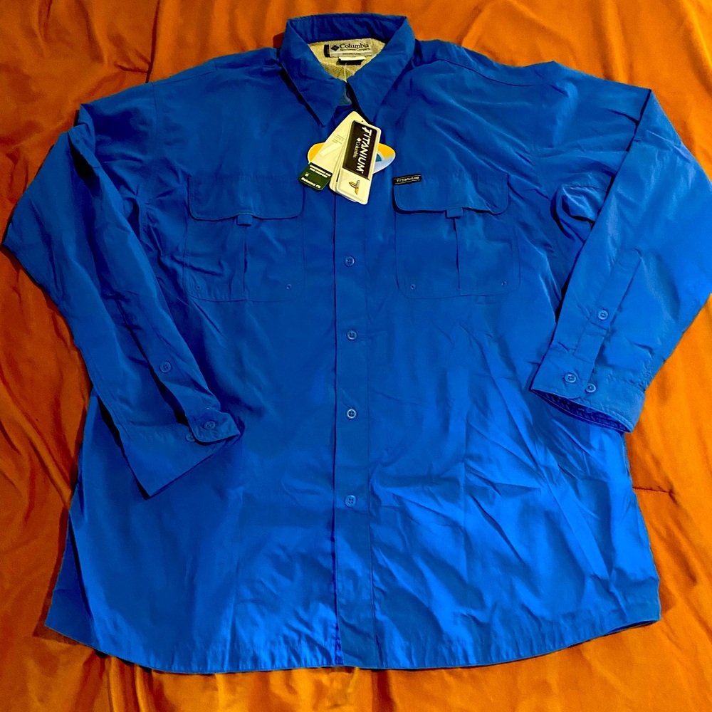 Royal blue men’s Columbia shirt